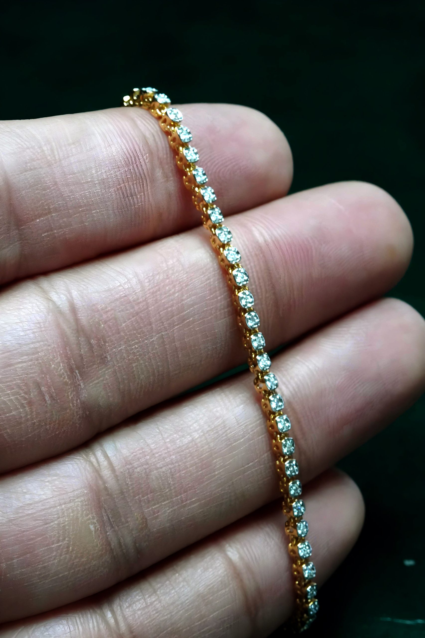The Eternal Link – Soft-Link Diamond Tennis Bracelet (Design LBR1350) - Image 2