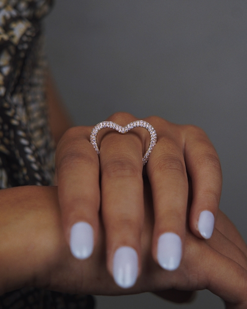TRI-LOCK HEART RING