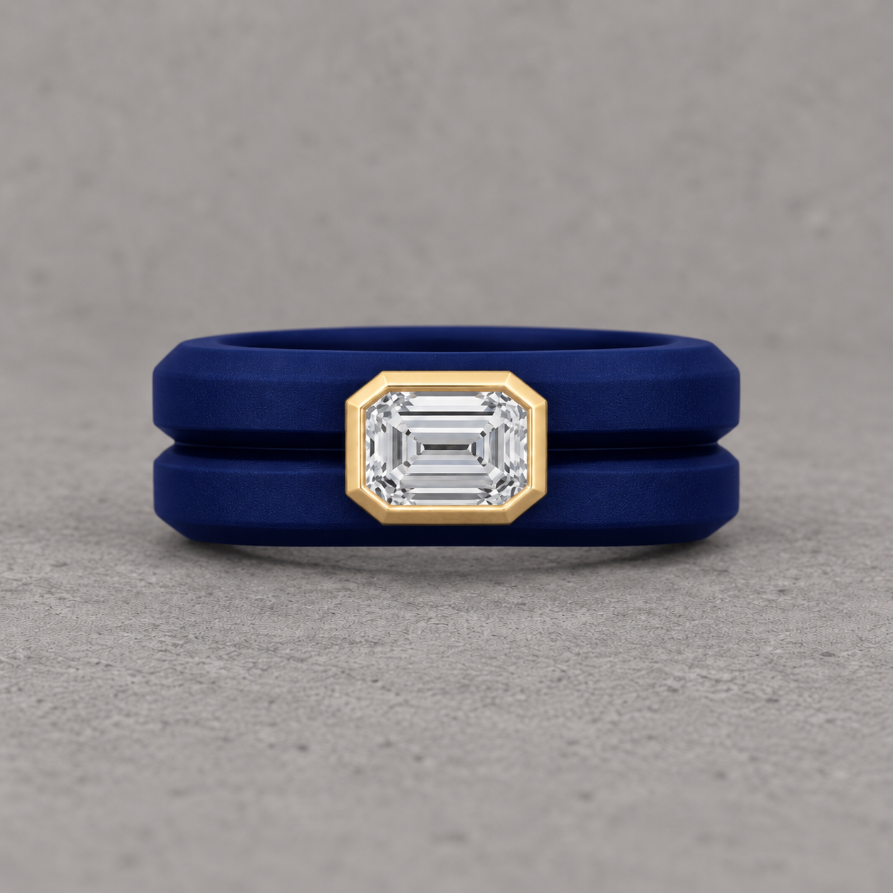 Axis Emerald-Cut Diamond Silicone Ring - Image 7