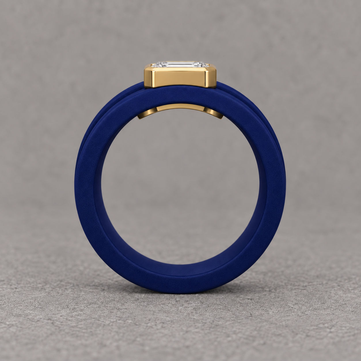 Axis Emerald-Cut Diamond Silicone Ring - Image 6