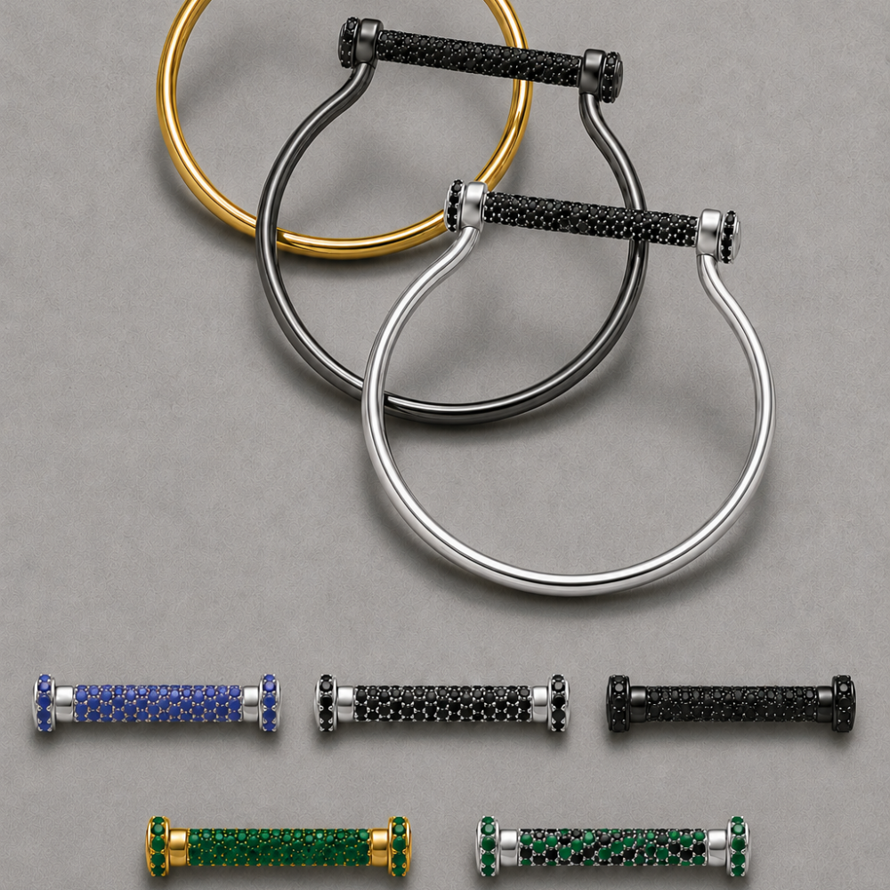 Interchangeable Stone-Beam Bracelet